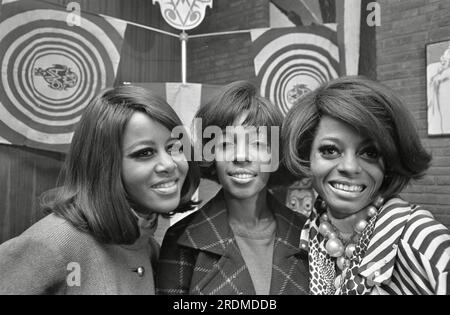 Diana Ross and The Supremes during press conference at Hilton Hotel in Amsterdam - 1965 Stock Photo
