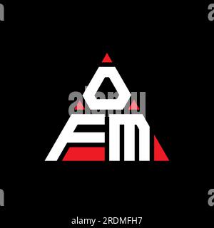 OFM triangle letter logo design with triangle shape. OFM triangle logo ...