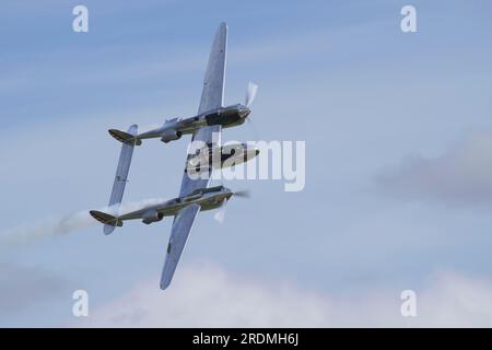 Flying Legends, Red Bull, Flying Bulls, Lockheed P-38 Lightning. N25Y, Stock Photo