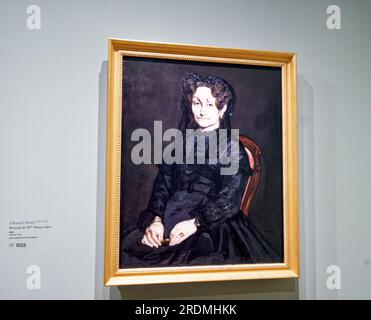 France, Paris, 6 JULY 2023 view of the Portrait Of Madame Auguste Manet By Manet Edouard Stock Photo