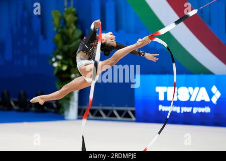 Milan, Italy. 22nd July, 2023. ?, Milan, Italy, July 22, 2023, RAFFAELI Sofia - ITA&#xA;FIG Rhythmic Gymnastics World Cup&#xA;Milan (ITA) &#xA; during Rhythmic Gymnastics - World Cup - Gymnastics Credit: Live Media Publishing Group/Alamy Live News Stock Photo