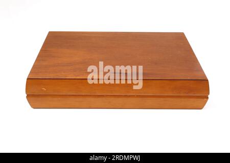 Regalia Large canteen Service Silver Cutlery Set Traditional Bead Style Wooden Box Stock Photo