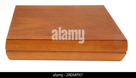Regalia Large canteen Service Silver Cutlery Set Traditional Bead Style Wooden Box Stock Photo