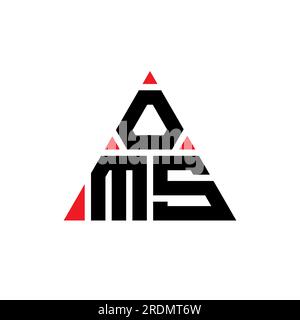 OMS triangle letter logo design with triangle shape. OMS triangle logo ...