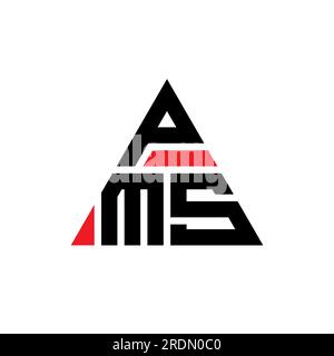 PMS triangle letter logo design with triangle shape. PMS triangle logo ...