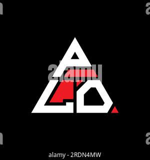 PLO triangle letter logo design with triangle shape. PLO triangle logo ...