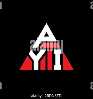 PYI triangle letter logo design with triangle shape. PYI triangle logo ...