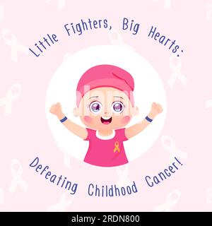 International Day Against Childhood Cancer Child Awareness Month Stock Vector