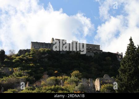 Monuments in city of Mystra Stock Photo