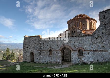 Monuments in city of Mystra Stock Photo