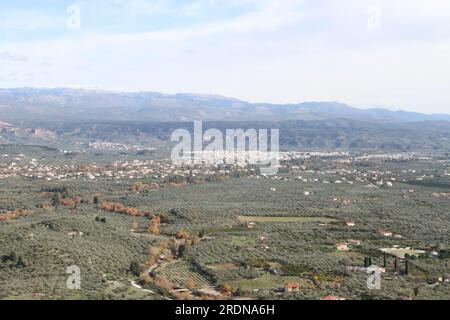 Monuments in city of Mystra Stock Photo