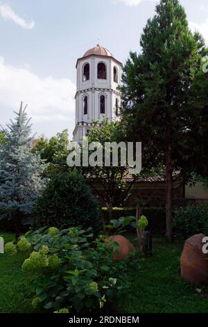 Looking towards the The Church of St Constantine and Helena, Old Town in Plovdiv, Bulgaria; the oldest city in Europe. Stock Photo