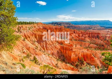 Bryce Canyon National Park landscape in Utah, United States. Brice Canyon in Navaho Loop Trail Stock Photo
