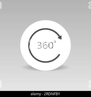 360 degree angle icon. Vector illustration Stock Vector