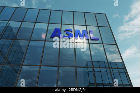 Veldhoven, Netherlands, July 20, 2023: ASML Holding corporation ...