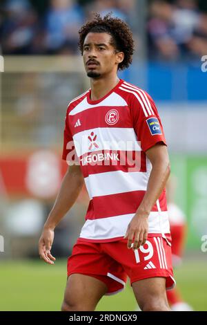 Düsseldorf, Deutschland, Fussball Bundesliga Freundschaftsspiel Fortuna Düsseldorf vs.VFL Bochum 3-1 am 21. 07. 2023 im Paul-Janes Stadion am Flinger Broich in Düsseldorf Emmanuel  IYOHA (F 95) Norbert Schmidt, Duesseldorf Stock Photo