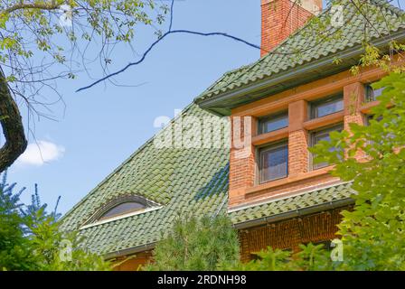 Clinton Hill Historic District: 241 Clinton Avenue/224-232 Waverly Avenue, Charles Millard Pratt House, designed by William Tubby and built in 1893. Stock Photo