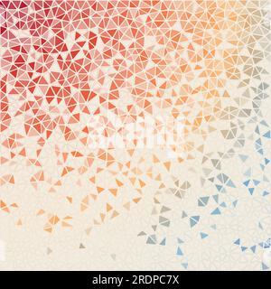 Abstract geometric background. Amazing scattered low poly triangles with colored gradient. Neat vector illustration. Stock Vector