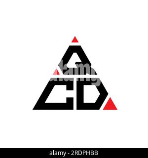 QCD triangle letter logo design with triangle shape. QCD triangle logo ...