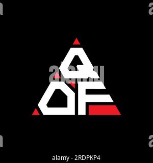 QOF triangle letter logo design with triangle shape. QOF triangle logo ...