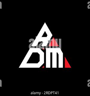 Monogram Rdm Dj RDM triangle letter logo design with triangle shape. RDM triangle logo ...