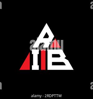 Triangle Rib Design RIB triangle letter logo design with triangle shape. RIB triangle logo ...