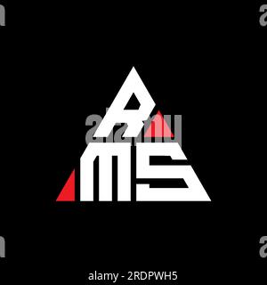 RMS triangle letter logo design with triangle shape. RMS triangle logo ...