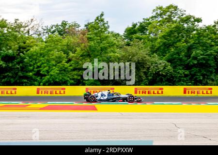 Budapest, Hungary. 22nd July, 2023. HUNGARORING, HUNGARY - JULY 21: Daniel Ricciardo, AlphaTauri DR3 during the Hungarian Grand Prix at Hungaroring on Friday July 21, 2023 in Mogyoród, Hungary. (Photo by Michael Potts/BSR Agency) Credit: BSR Agency/Alamy Live News Stock Photo