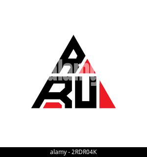 RRU triangle letter logo design with triangle shape. RRU triangle logo ...