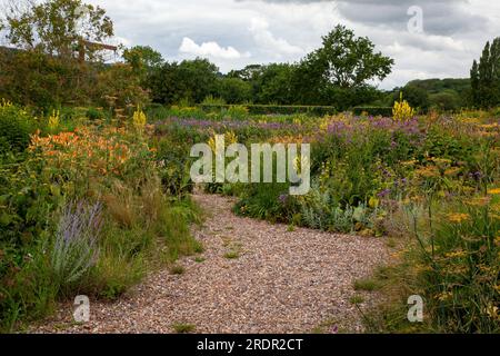 The Gravel Garden by garden designer Tom Massey supported by Sarah Mead, at Yeo Valley's The Organic Garden, in Blagdon, Somerset Stock Photo