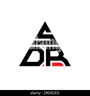 SDR triangle letter logo design with triangle shape. SDR triangle logo design monogram. SDR triangle vector logo template with red color. SDR triangul Stock Vector