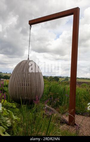 The Gravel Garden by garden designer Tom Massey supported by Sarah Mead, at Yeo Valley's The Organic Garden, in Blagdon, Somerset Stock Photo