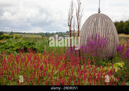 The Gravel Garden by garden designer Tom Massey supported by Sarah Mead, at Yeo Valley's The Organic Garden, in Blagdon, Somerset Stock Photo