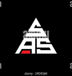SAR triangle letter logo design with triangle shape. SAR triangle logo design monogram. SAR triangle vector logo template with red color. SAR triangul Stock Vector