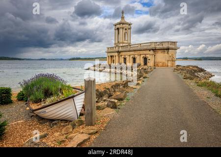 Normanton Church on Rutland Water, Rutland, England Stock Photo