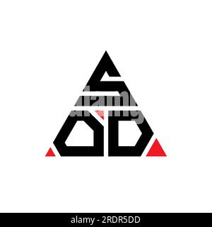 SOD triangle letter logo design with triangle shape. SOD triangle logo ...