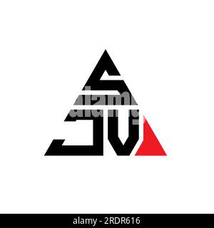 SJV triangle letter logo design with triangle shape. SJV triangle logo ...
