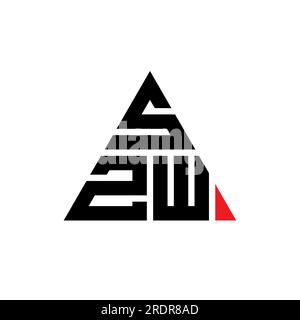 SZW triangle letter logo design with triangle shape. SZW triangle logo ...