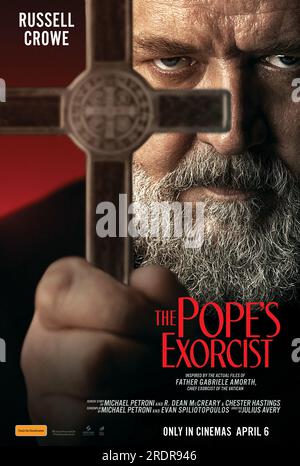 The Pope's Exorcist poster  Russell Crowe Stock Photo