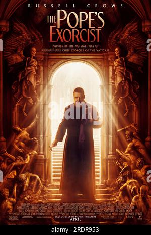 The Pope's Exorcist poster  Russell Crowe Stock Photo