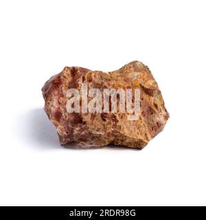 Pelitic Schist Rock isolated on white Background close up Stock Photo