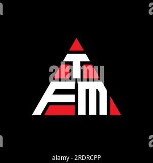 TFM triangle letter logo design with triangle shape. TFM triangle logo ...