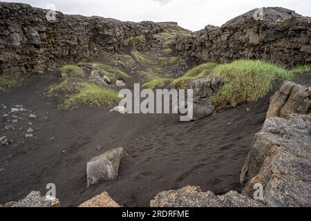 Bridge between Continents, Sandvik, Rekjanes Peninsular,   Iceland Stock Photo