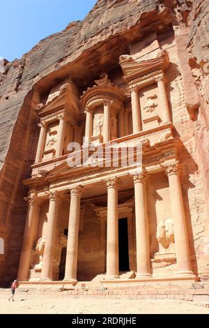Petra Treasury of the Pharaoh, Jordan Stock Photo