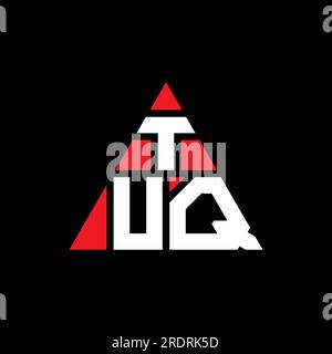 TUQ triangle letter logo design with triangle shape. TUQ triangle logo ...