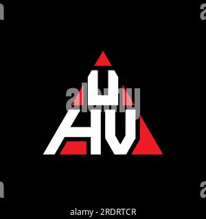 UHV triangle letter logo design with triangle shape. UHV triangle logo ...