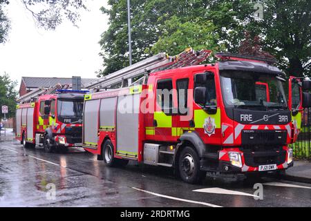 Manchester, UK. 23rd July, 2023. Greater Manchester Fire and Rescue ...