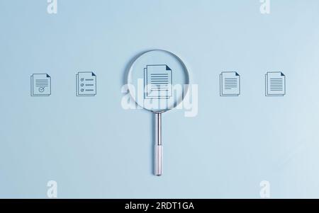 Business document paper icon, Document Management System, DMS Stock Photo