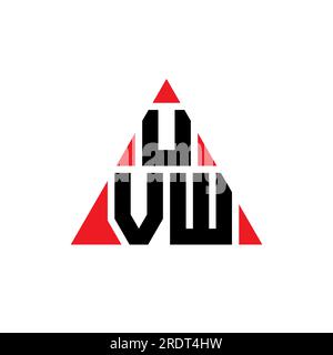 UVW triangle letter logo design with triangle shape. UVW triangle logo ...