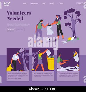 People cleaning parks and public areas from garbage, litter and waste. Volunteers helping to reduce pollution level in cities and remote places. Commu Stock Vector